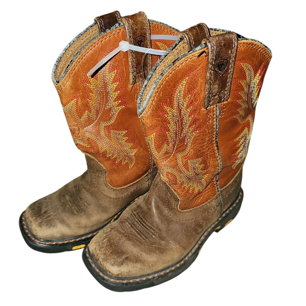 COPY - Little Boys Brown Ariat Leather Upper Cowboy Boot 2 / Size 10.5